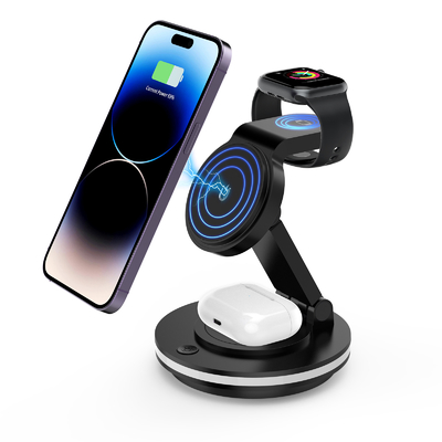 15W Fast Charger Foldable Wireless Charger Station Compatible with iPhone 15 14 13 12