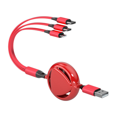 Pure copper Max 2.4A Fast Charging USB Cables Micro Type C 3 In 1