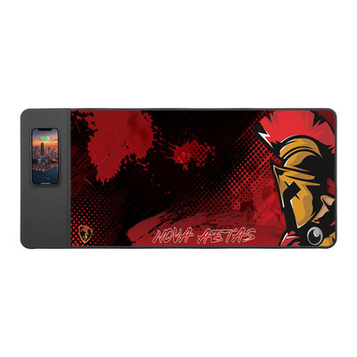 Black Rubber 15w Mouse Pad Wireless Charger Gaming Computer Waterproof