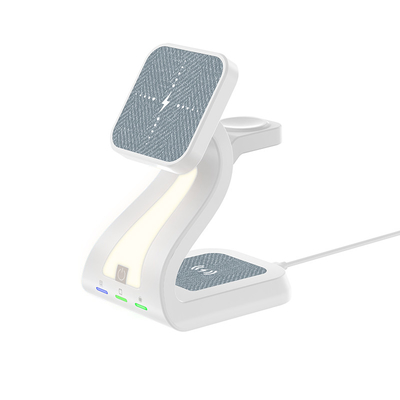 Magnetic Wireless 4 In 1 Phone Charger Customizable With LED Night Light