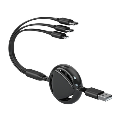 Pure copper Max 2.4A Fast Charging USB Cables Micro Type C 3 In 1