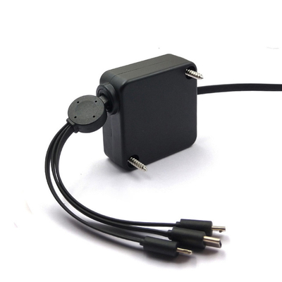 Multifunctional 3A ABS Fast Charging USB Cables Retractable 3 In 1