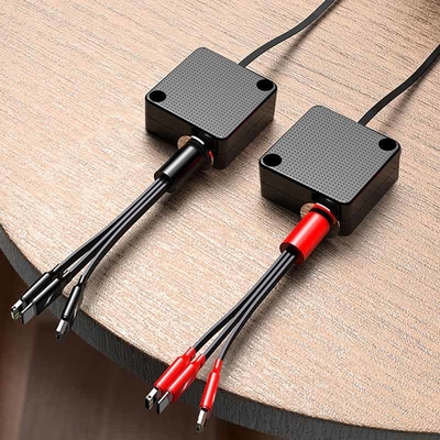 Multifunctional 3A ABS Fast Charging USB Cables Retractable 3 In 1